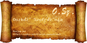 Oszkó Szofrónia névjegykártya